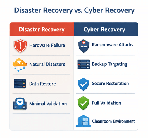 Disaster Recovery vs Cyber Recovery | Cristie Software